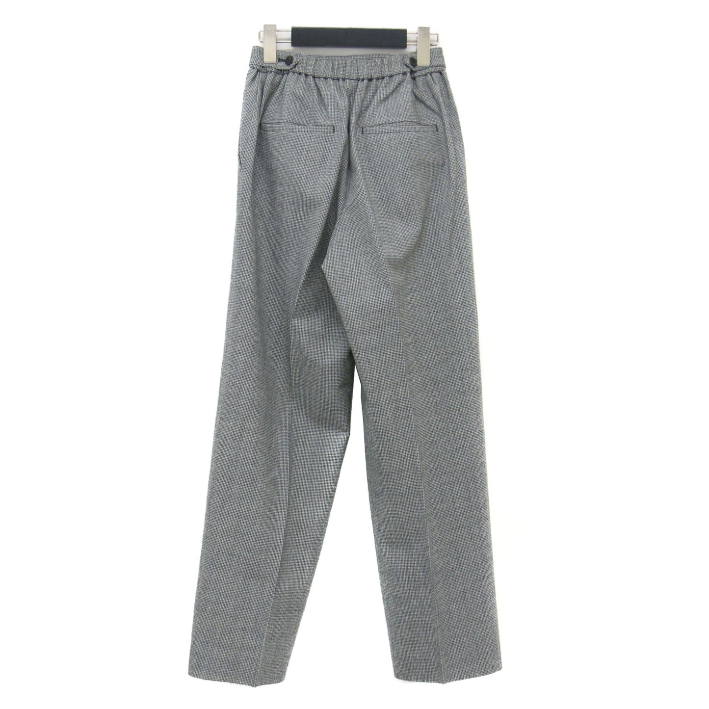 20秋冬 ウール フランネル セミワイド パンツ / スラックス チェック柄 ハウンドトゥース