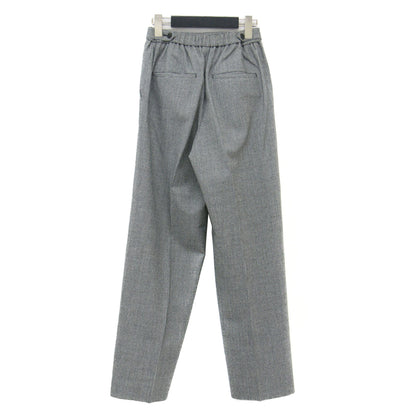 20秋冬 ウール フランネル セミワイド パンツ / スラックス チェック柄 ハウンドトゥース