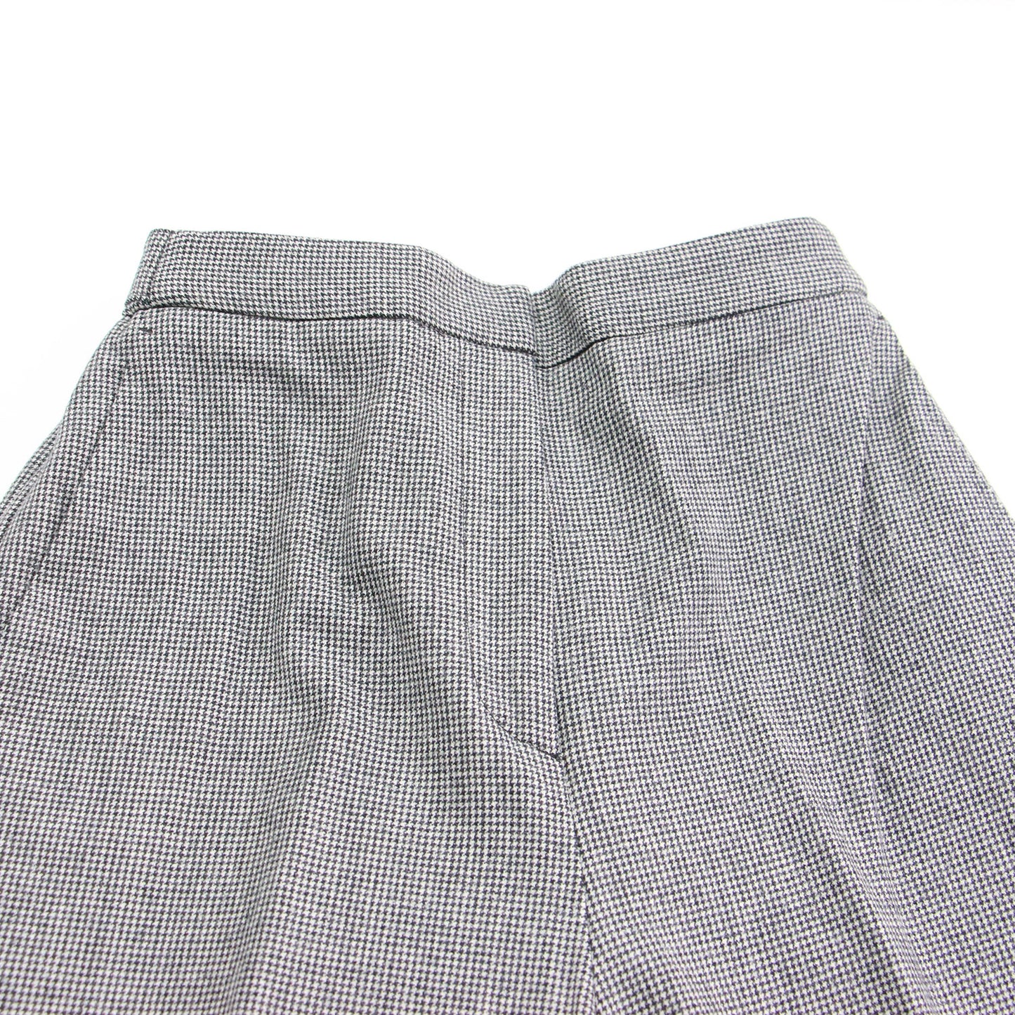 20秋冬 ウール フランネル セミワイド パンツ / スラックス チェック柄 ハウンドトゥース