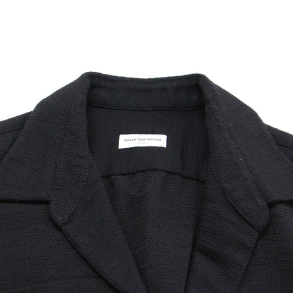 ベルト付き ロング ジレ / ベスト テーラードカラー コットン