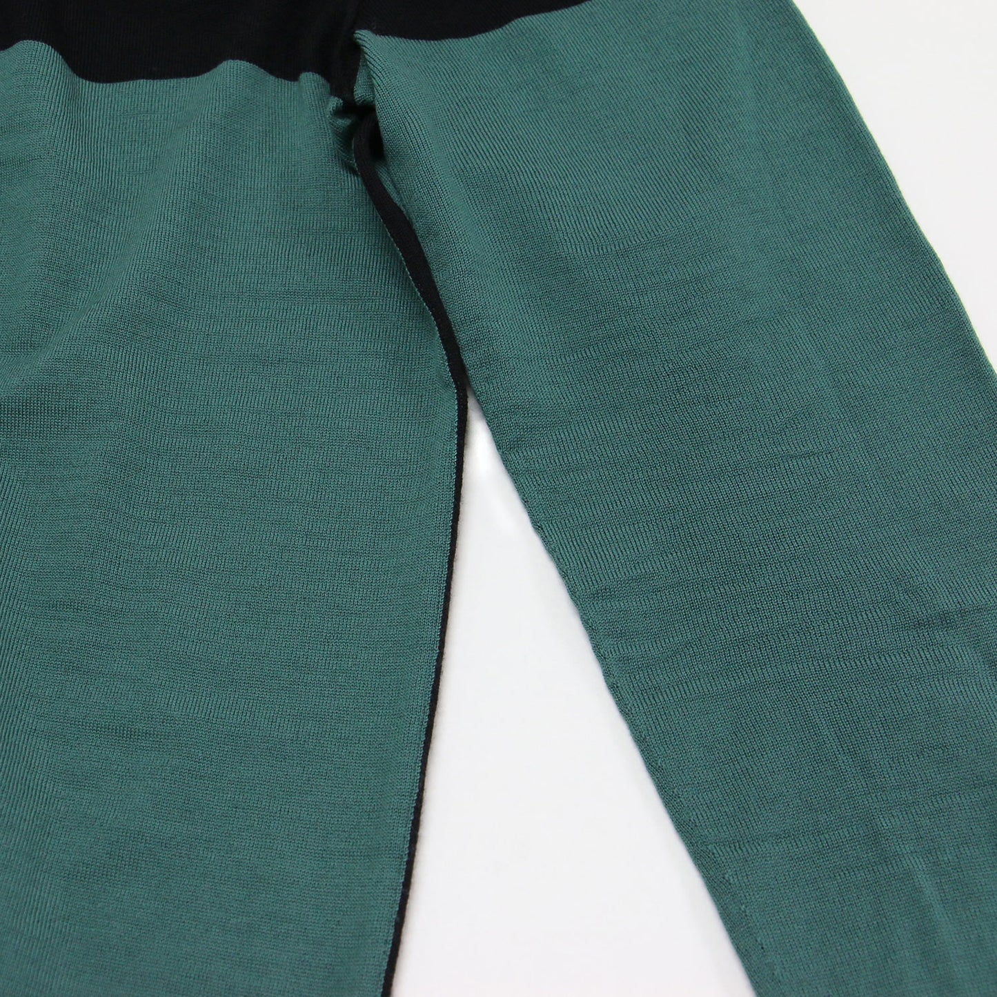 ウール バイカラー クルーネック カーディガン / ニット 長袖 配色