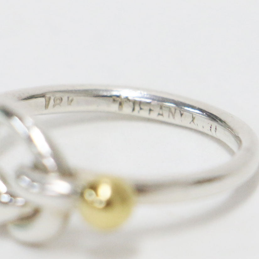 ラブノット リング / 指輪 スターリングシルバー K18