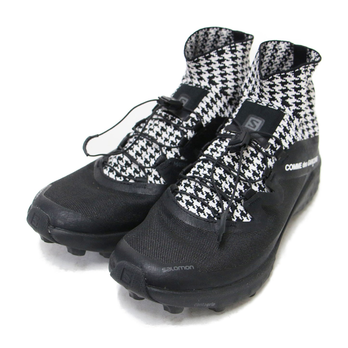 × salomon 21秋冬 千鳥格子 ハイカット スニーカー / ハウンドトゥース 切替
