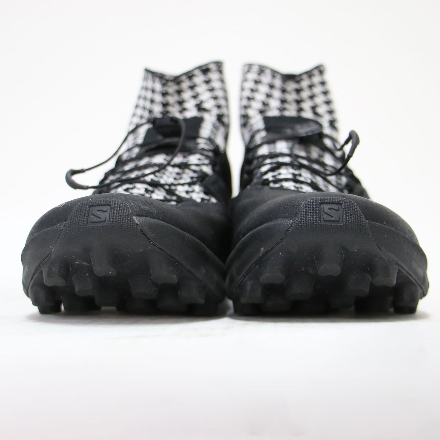 × salomon 21秋冬 千鳥格子 ハイカット スニーカー / ハウンドトゥース 切替