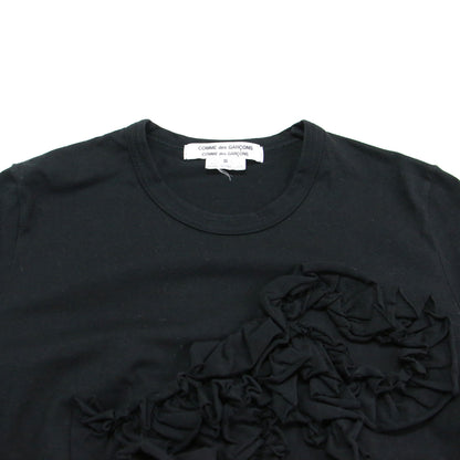 20秋冬 フリル Ｔシャツ ワンピース PF-T021 / ミディ丈 長袖 クルーネック Aライン コットン
