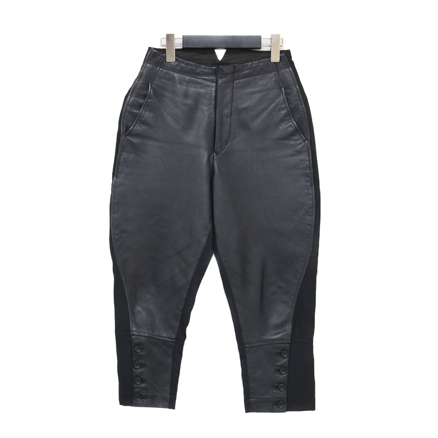 NOIR レザー ドッキング パンツ GR-P205 / ジョッパーズ テーパード コンビ 牛革 ウール
