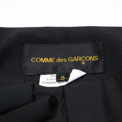 フリル リボン 装飾 ノーカラー ジャケット GQ-J005 / ボレロ ショート丈 七分丈 ウール