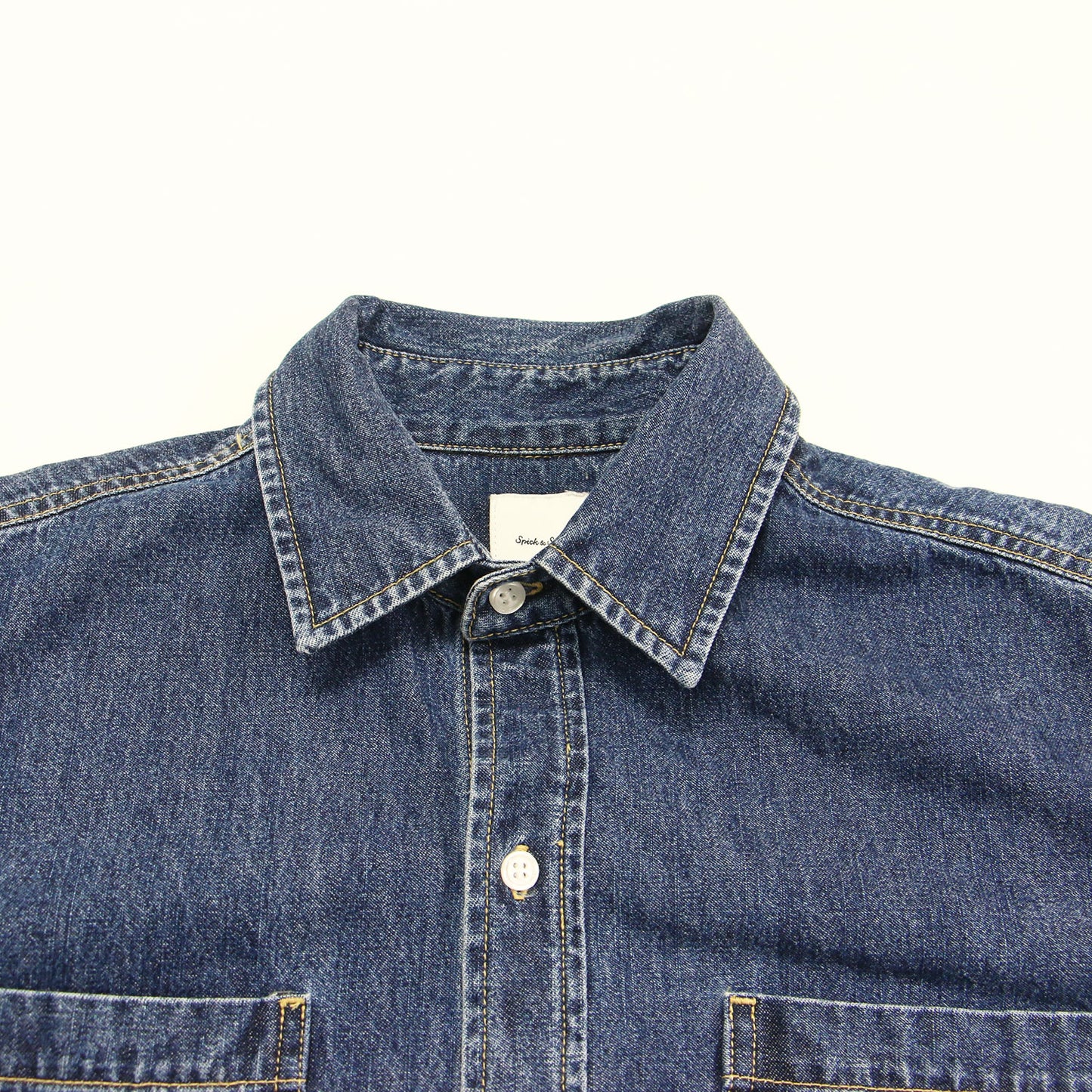 24秋冬 ショート デニム シャツ / ジャケット 長袖 ワイド ボリュームスリーブ コットン