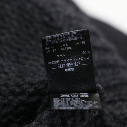 パフ リブ ショート ニット / プルオーバー セーター 長袖 クルーネック ウール