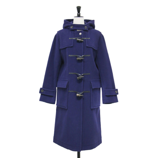 ヘリンボーン柄 ダッフルコート / LDS WEIR ロング フード付き トグル釦 ウール