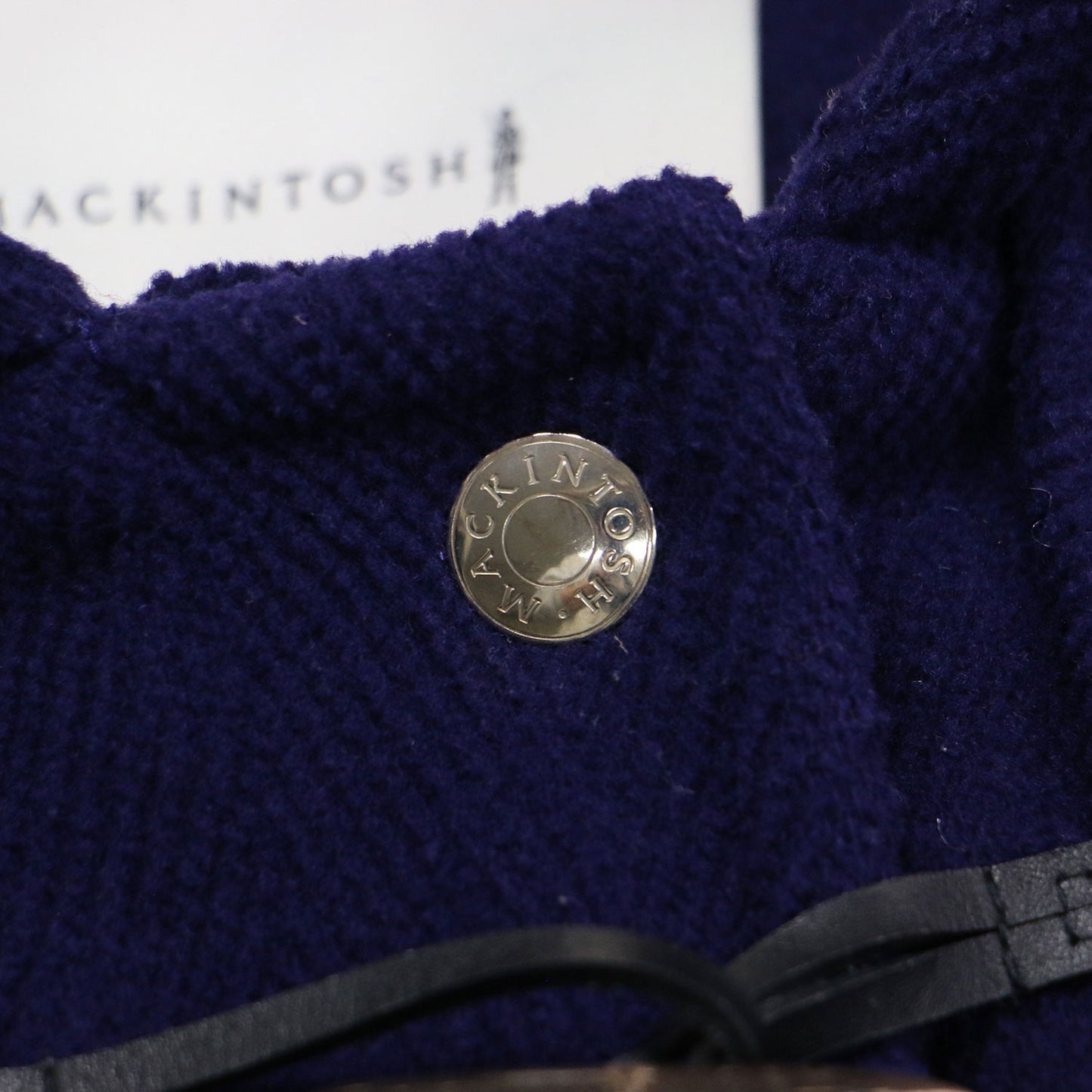 ヘリンボーン柄 ダッフルコート / LDS WEIR ロング フード付き トグル釦 ウール