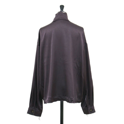 25秋冬 フェクダ サテン ブルゾン / Phekda satin blouson トラックジャケット ジップアップ 長袖 スタンドカラー