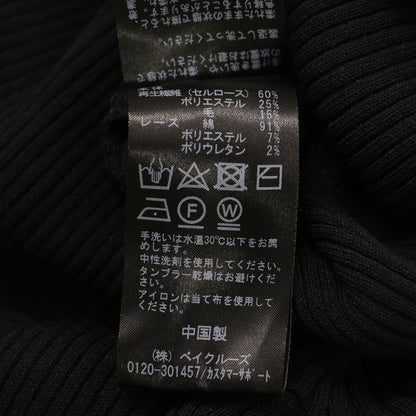 21秋冬 レースツキ ハイネック リブ プルオーバー / ニット 長袖