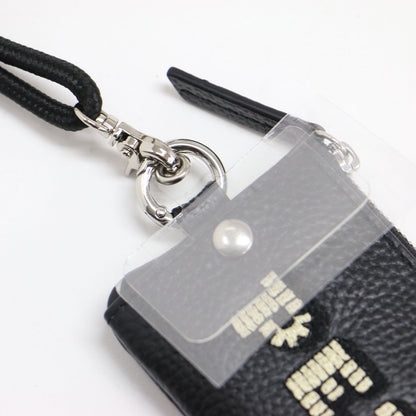 ✕ PEZ レザー モバイルストラップ ショルダー / WEB限定追加 ポーチ ZOO柄 ロゴ 刺繍 ユニセックス