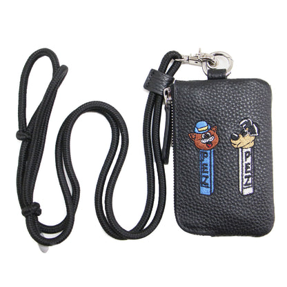 ✕ PEZ レザー モバイルストラップ ショルダー / WEB限定追加 ポーチ 猫と犬柄 ロゴ 刺繍 ユニセックス