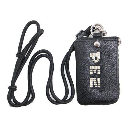 ✕ PEZ レザー モバイルストラップ ショルダー / WEB限定追加 ポーチ 猫と犬柄 ロゴ 刺繍 ユニセックス