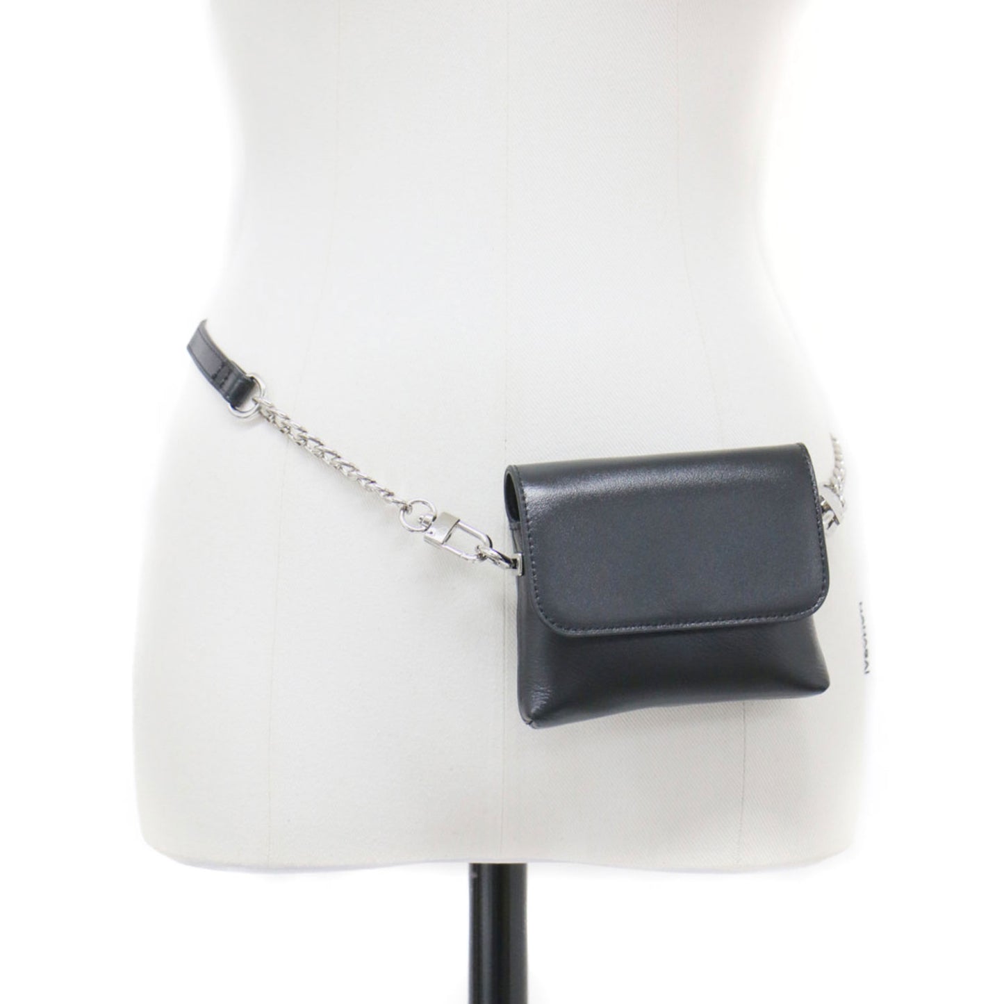 25秋冬 チェーン ベルト ポーチ / CHAIN BELT POUCH ファニーパック ヒップバッグ ウエストポーチ レザー