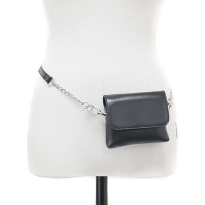 25秋冬 チェーン ベルト ポーチ / CHAIN BELT POUCH ファニーパック ヒップバッグ ウエストポーチ レザー