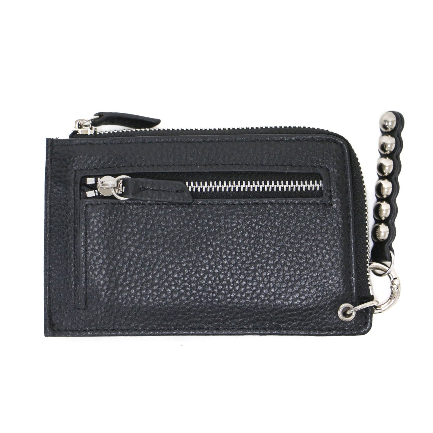 25秋冬 本革 スタッズ フラグメント ケース / インフルエンサーほし企画 カードケース コインケース キーリング シボ レザー ユニセックス