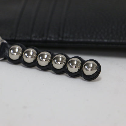 25秋冬 本革 スタッズ フラグメント ケース / インフルエンサーほし企画 カードケース コインケース キーリング シボ レザー ユニセックス