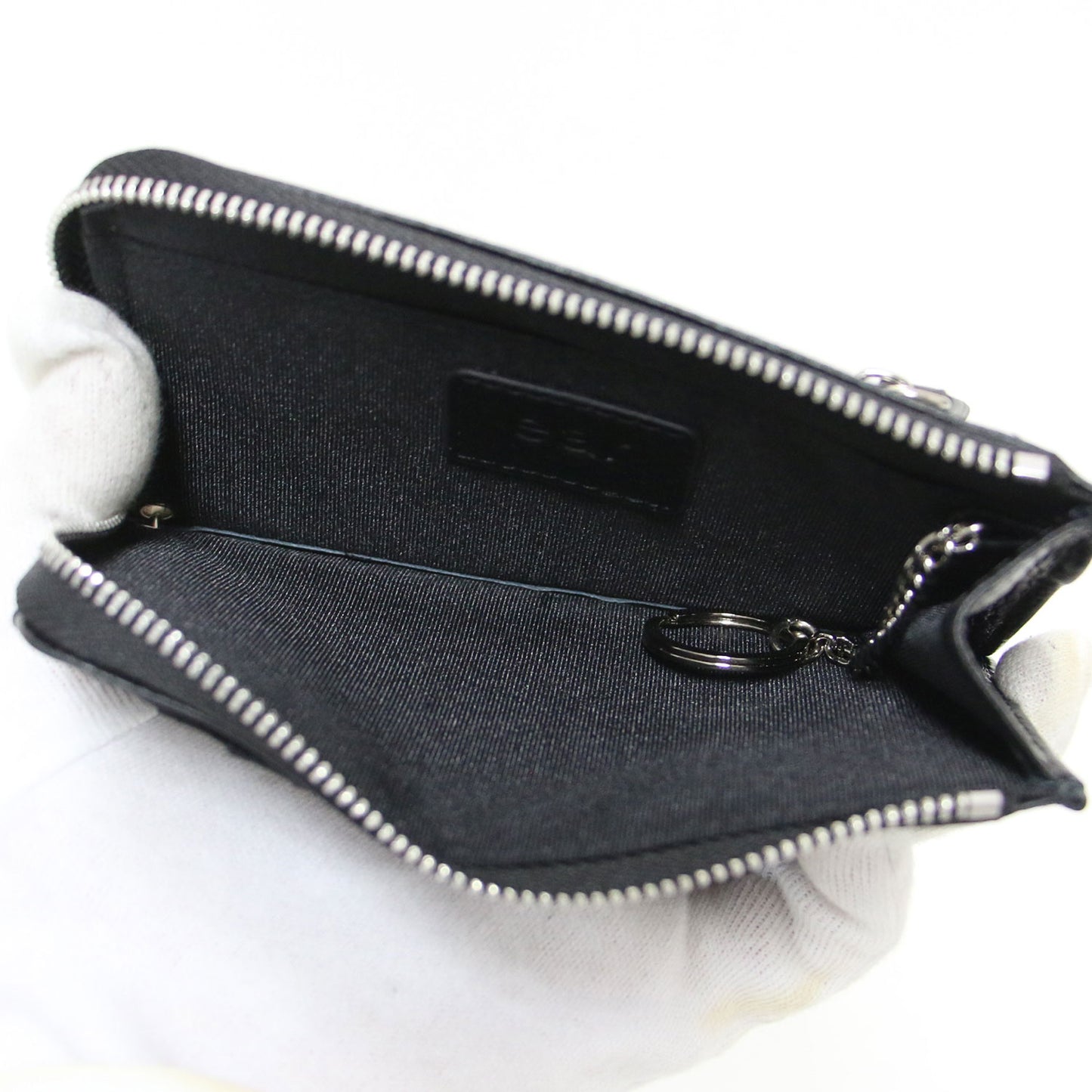 25秋冬 本革 スタッズ フラグメント ケース / インフルエンサーほし企画 カードケース コインケース キーリング シボ レザー ユニセックス