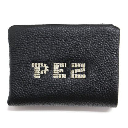 × PEZ コラボ 23秋冬 本革 コンパクト 刺しゅう 折り財布 / ウォレット 二つ折り ウエディング柄 ペッツ カウレザー