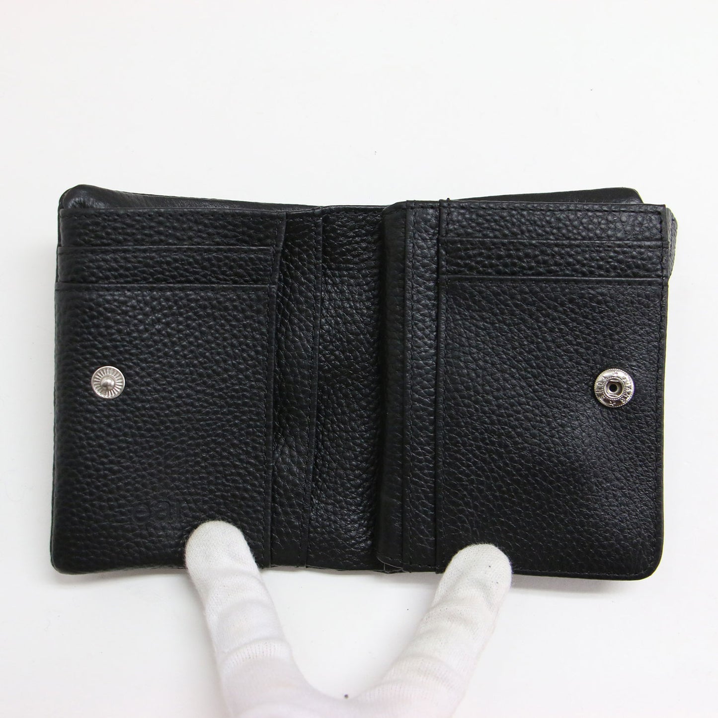 × PEZ コラボ 23秋冬 本革 コンパクト 刺しゅう 折り財布 / ウォレット 二つ折り ウエディング柄 ペッツ カウレザー