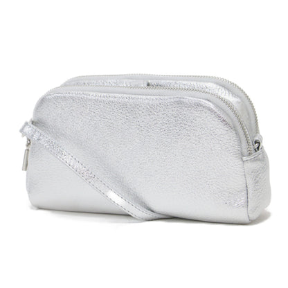 25秋冬 3WAY ショルダーバッグ / ポシェット ハンドバッグ ポーチ チェーン カウレザー