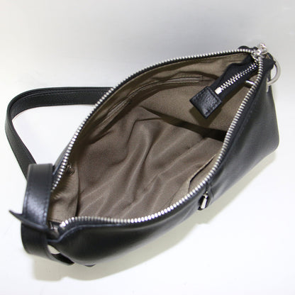 25秋冬 3WAY ショルダーバッグ / クロスボディ 巾着 サイドファスナー シルバー金具