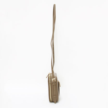 ボックスムース ショルダーバッグ / クロスボディ 斜め掛け スクエア カードポケット ゴールド金具