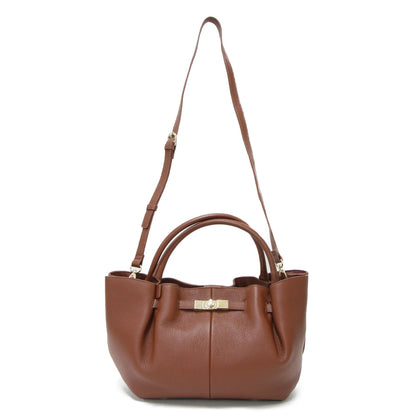 25秋冬 ヒネリ 金具付き バッグ / トートバッグ ハンドバッグ ショルダー 肩掛け クロスボディ 舟形 ゴールド 本革