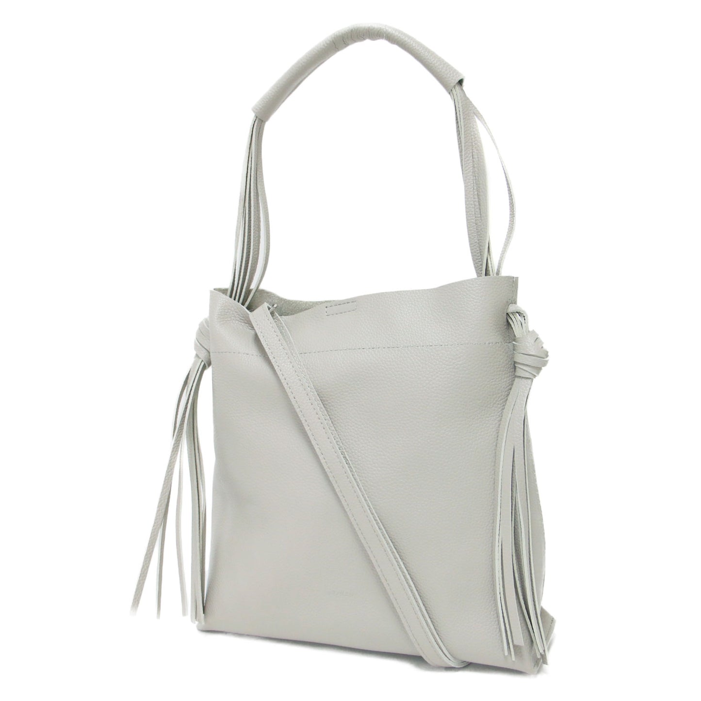 サイドタッセル ショルダーバッグ / トートバッグ 肩掛け 斜め掛け 縦型 レザー