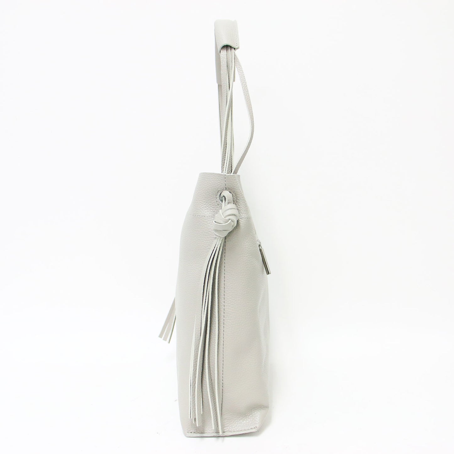 サイドタッセル ショルダーバッグ / トートバッグ 肩掛け 斜め掛け 縦型 レザー