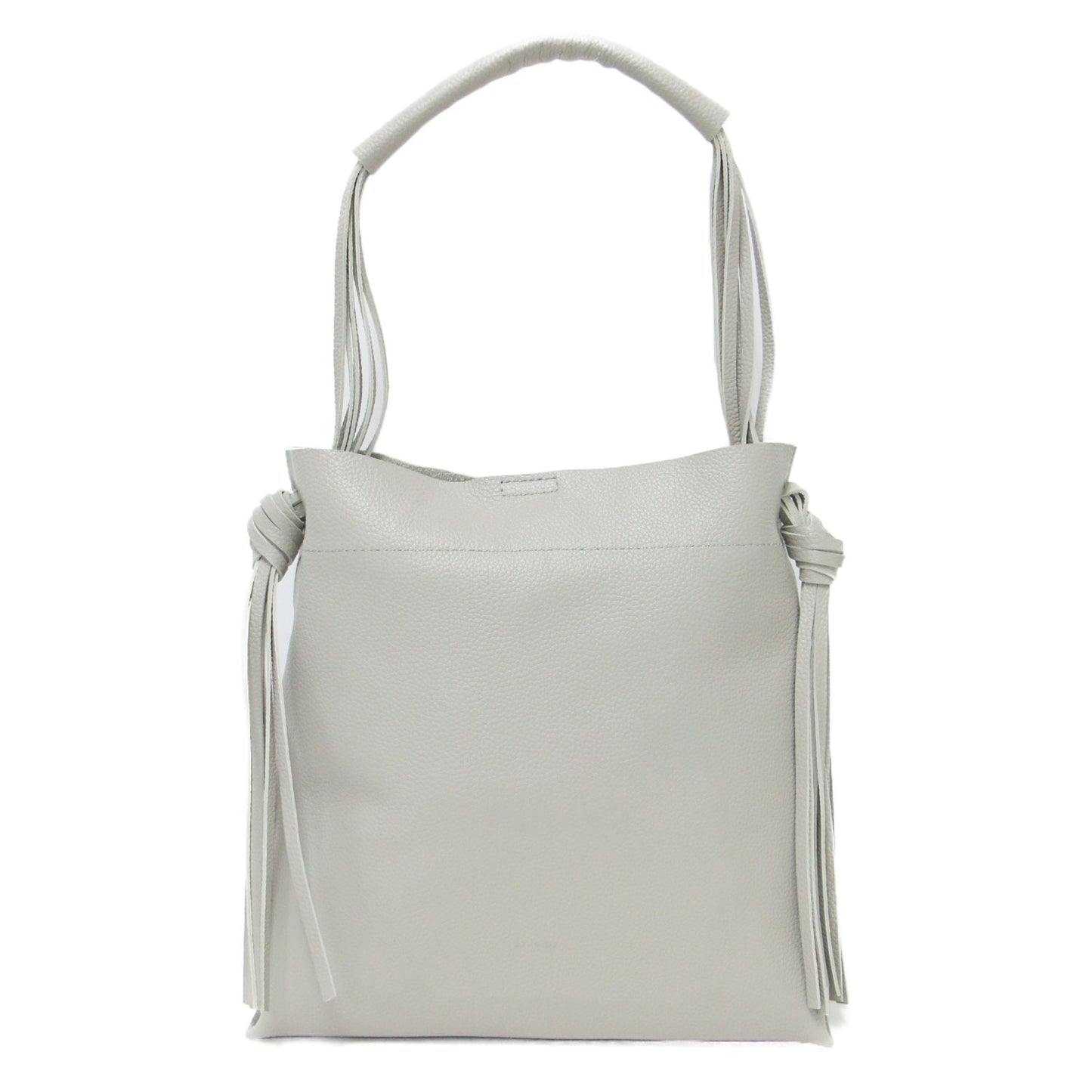 サイドタッセル ショルダーバッグ / トートバッグ 肩掛け 斜め掛け 縦型 レザー