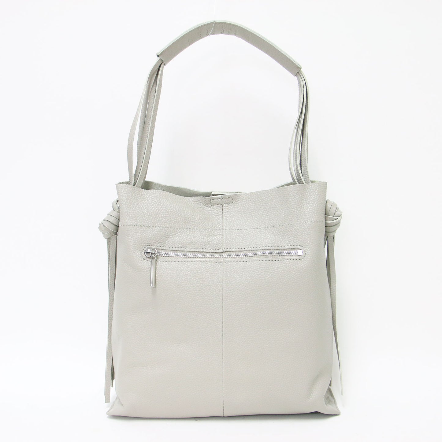 サイドタッセル ショルダーバッグ / トートバッグ 肩掛け 斜め掛け 縦型 レザー