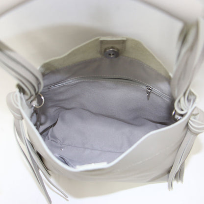 サイドタッセル ショルダーバッグ / トートバッグ 肩掛け 斜め掛け 縦型 レザー