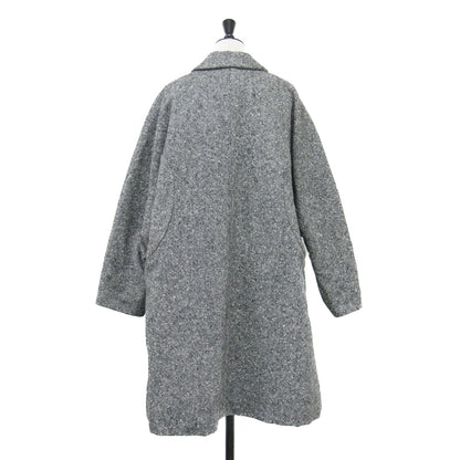 ウール ツイード 中わた コート RB-C004 / ステンカラー ロング ドルマンスリーブ