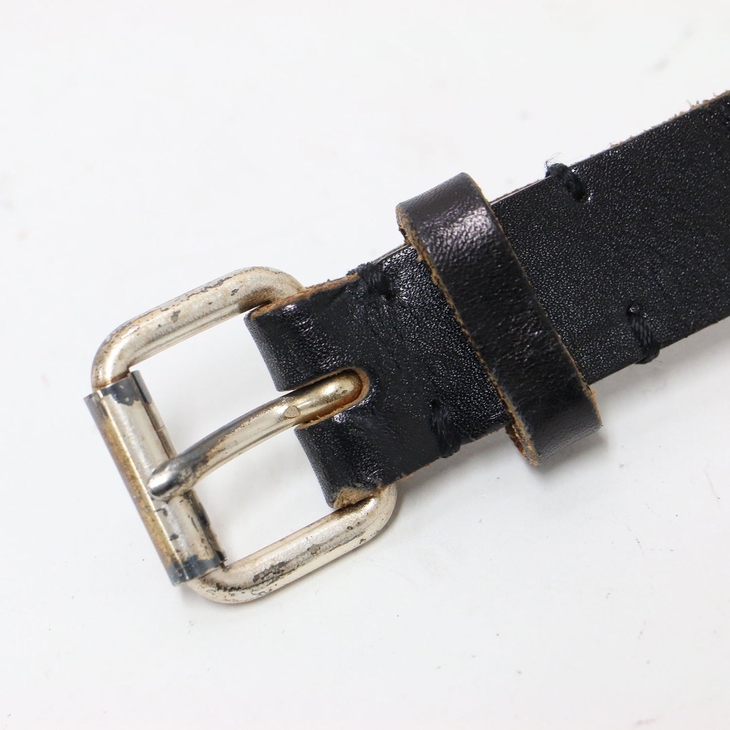 レザー クロスステッチ ベルト / バックル