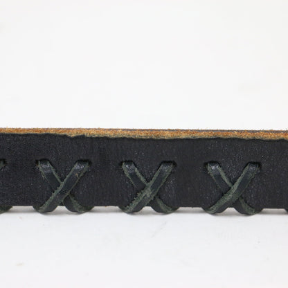 レザー クロスステッチ ベルト / バックル