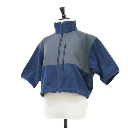 25秋冬 ジップアップ フリース ショートスリーブ ジャケット / ZIP UP FLEECE SHORT SLEEVE JACKET スタンドカラー 半袖