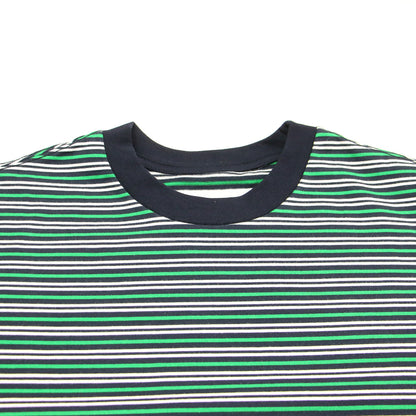 225秋冬 コットン ボーダー レイヤード 長袖 Tシャツ / COTTON BORDER LAYERED L/S T-SHIRT カットソー クルーネック ロングスリーブ
