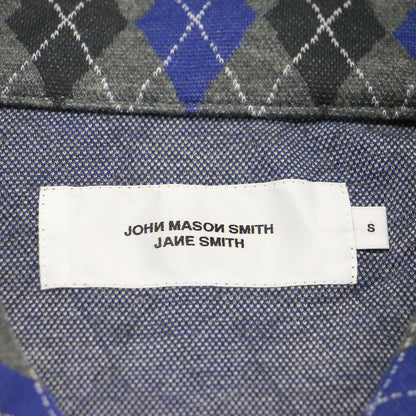 25秋冬 コットン ジャガード アーガイル ジップ カーディガン / COTTON JACQUARD ARGYLE ZIP CARDIGAN スタンドカラー 長袖