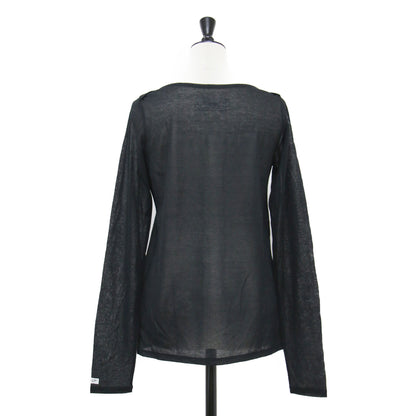 × Plage 別注 24秋冬 コットン シアー ボートネック プルオーバー / カットソー 長袖