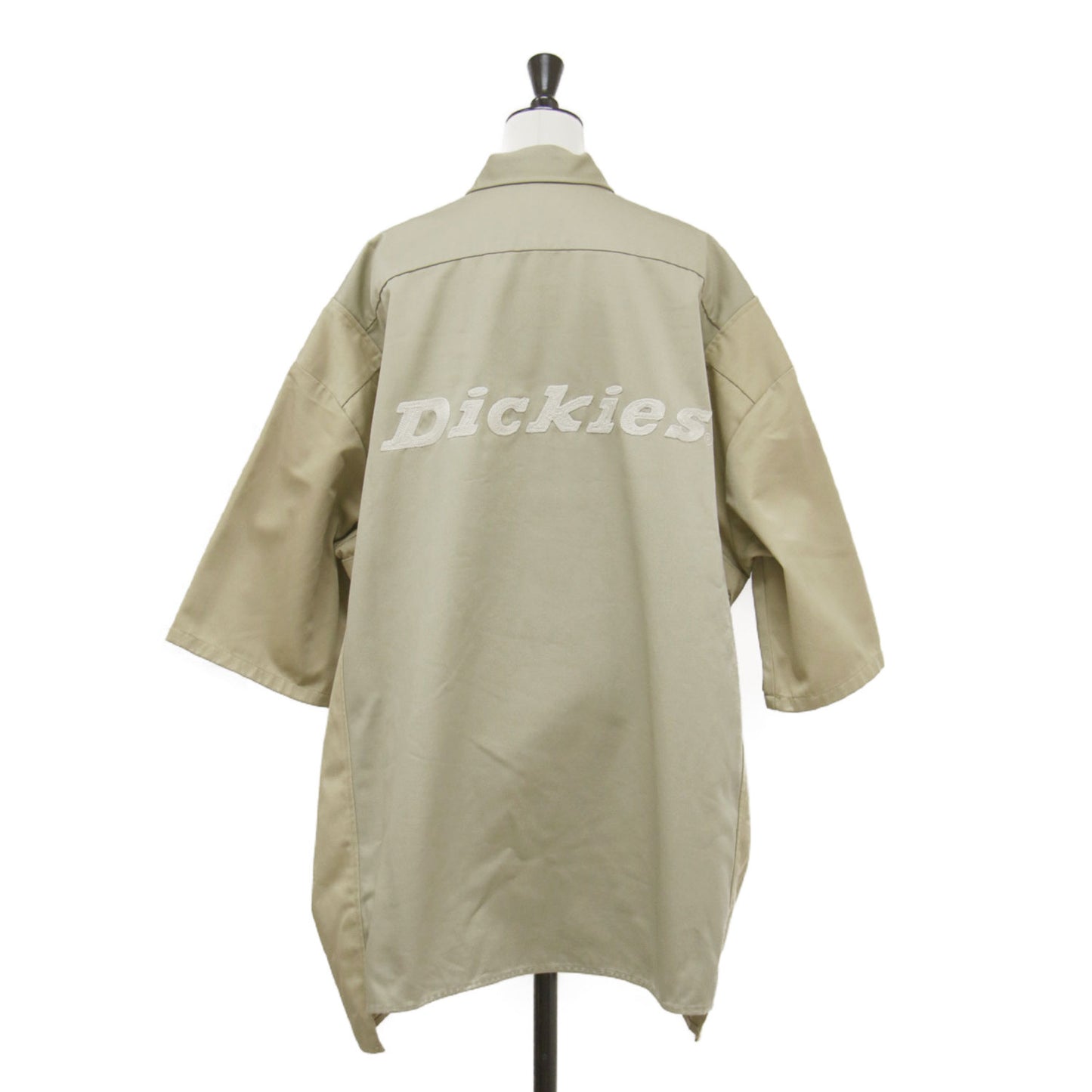 × Dickies リメイク シャツ / 半袖 オーバーサイズ ロゴ 刺繍 コットン