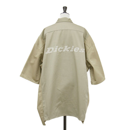 × Dickies リメイク シャツ / 半袖 オーバーサイズ ロゴ 刺繍 コットン