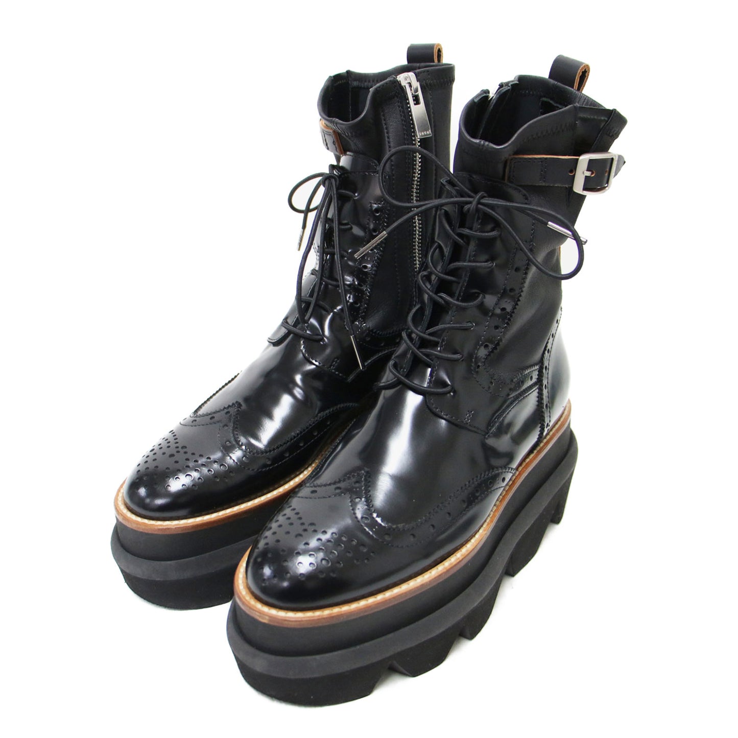 23春夏 ウィングチップ エンジニア ソック ブーツ / Wingtip Engineer Sock Boot レースアップ ボリュームソール