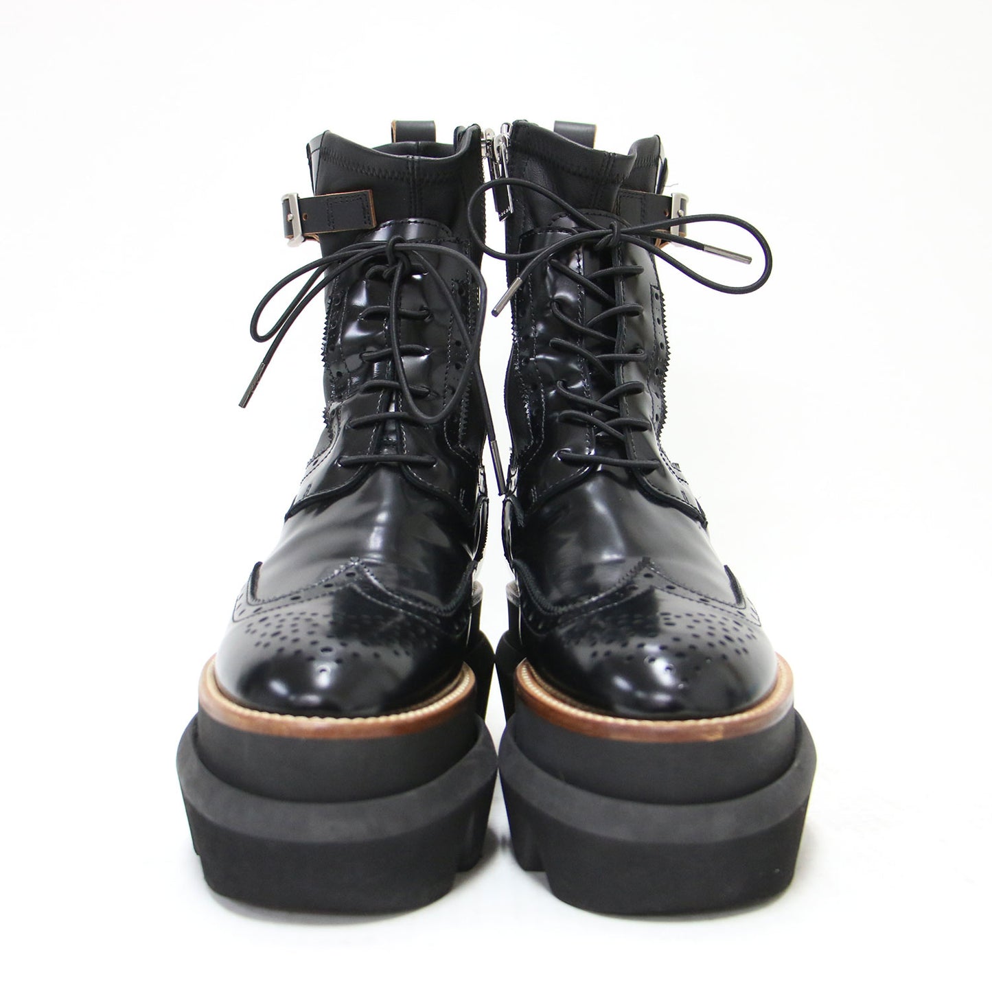 23春夏 ウィングチップ エンジニア ソック ブーツ / Wingtip Engineer Sock Boot レースアップ ボリュームソール