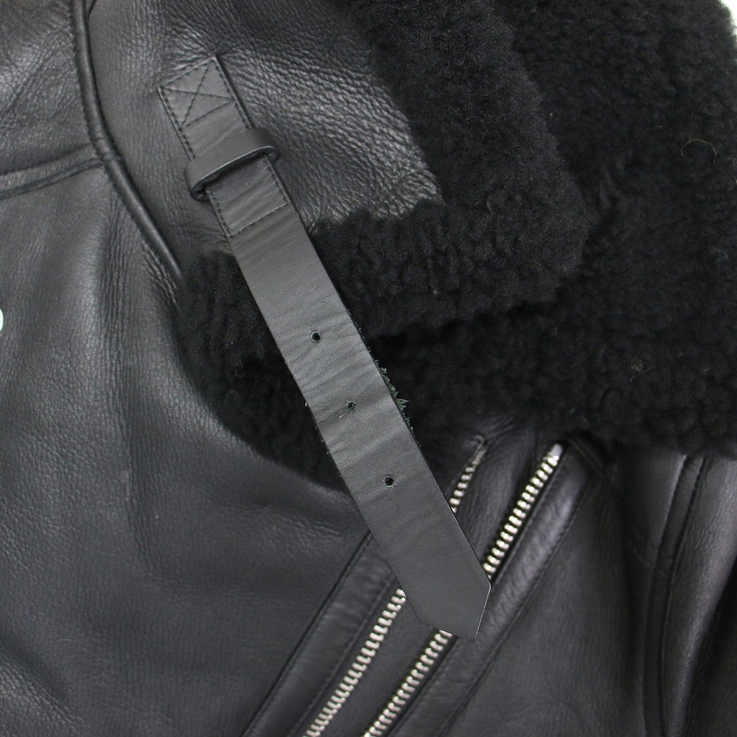 ムートン ライダース ジャケット / Velocite shearling Jacket ブルゾン ダブル ベルト付き ラムレザー