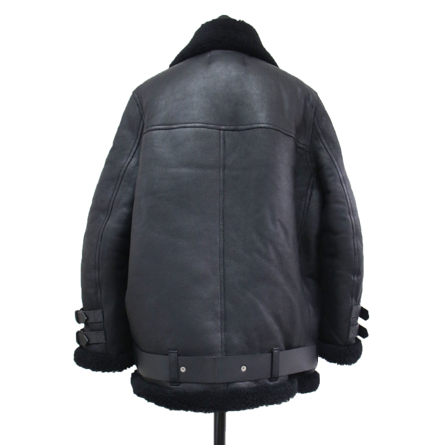 ムートン ライダース ジャケット / Velocite shearling Jacket ブルゾン ダブル ベルト付き ラムレザー