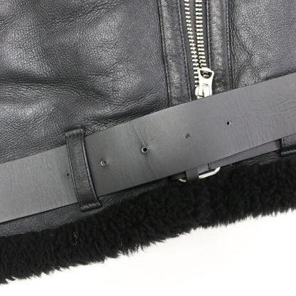 ムートン ライダース ジャケット / Velocite shearling Jacket ブルゾン ダブル ベルト付き ラムレザー